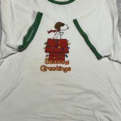 Peanuts Snoopy Christmas Shirt Size XL