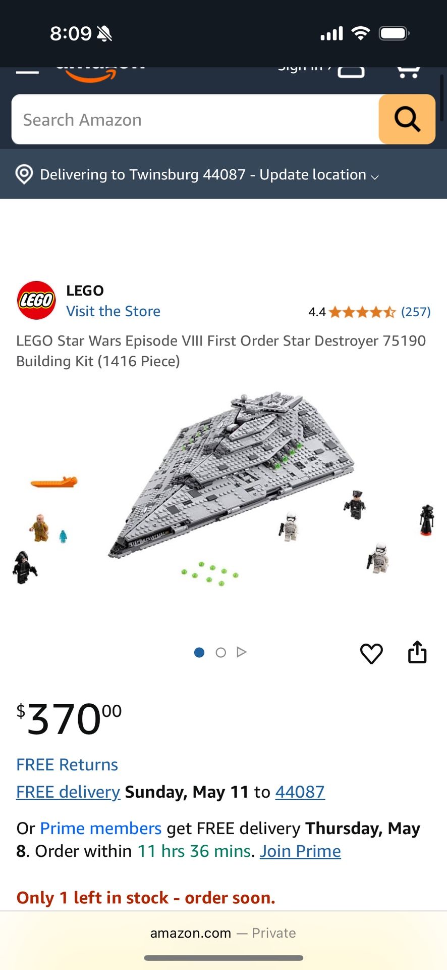 Lego Star Destroyer Built
