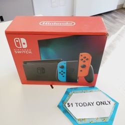 Nintendo Switch V2 Console- $1 Today Only