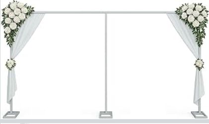 10x20ft Backdrop Stand Heavy Duty Pipe and Drape Backdrop Stand for Parties, Adjustable Pipe Kit Curtain Frame Stand for Photography Background Suppor