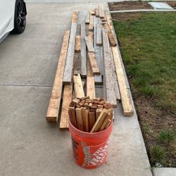 Wood 2X4’s & Stakes 