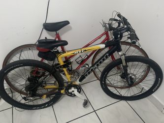 Giant mountain bike yellow one only