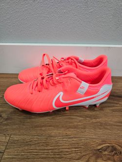 New Nike Legend 10 Academy FG/MG Hot Lava DV4337-800 Men's Size 9 Soccer Cleats