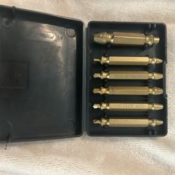 Damaged Screw Extractor Kit & Stripped Screw Extractor Set HSS 4341 Steel Gold