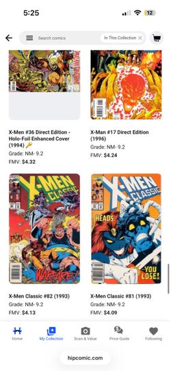 4 x-men comics