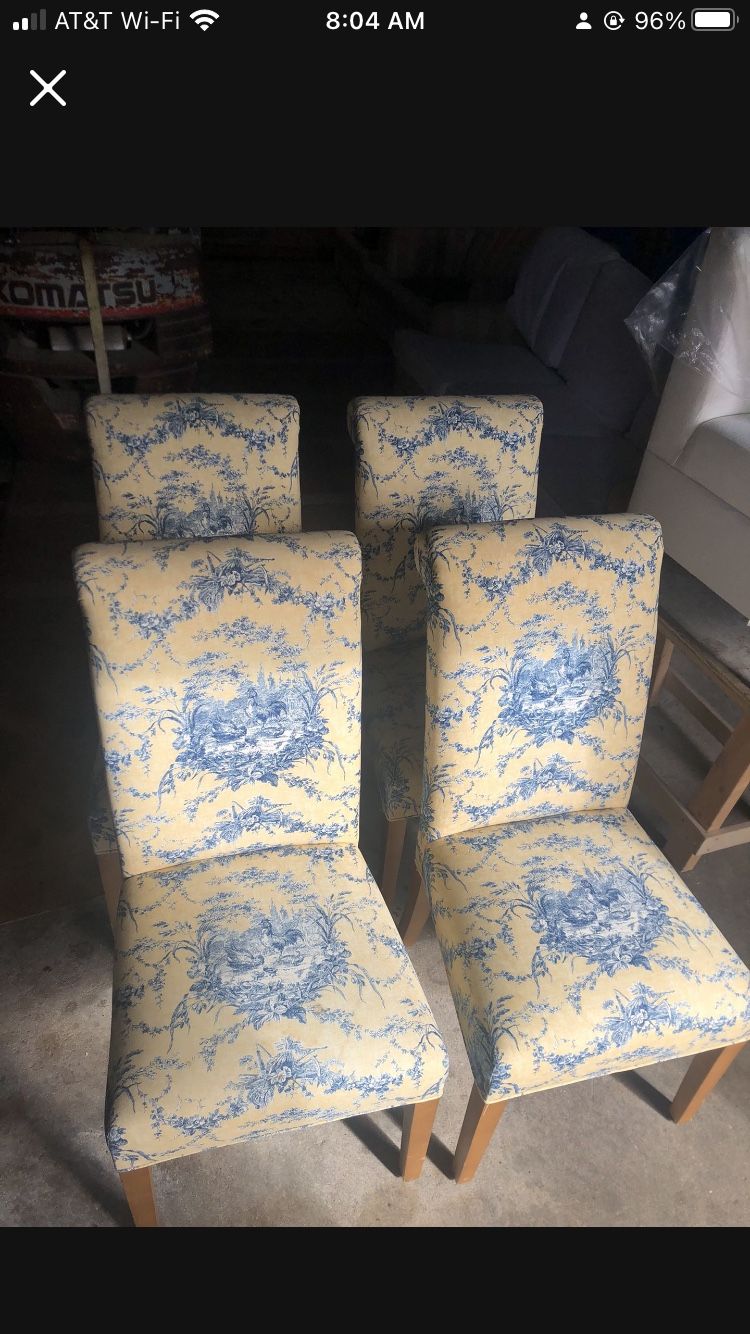 2 Upholstered Dining Chairs 