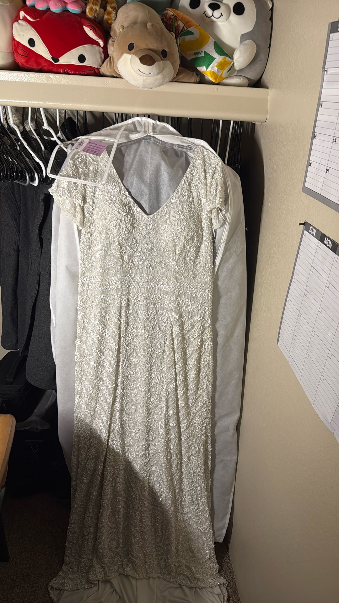 Beaded Wedding Dress 22 W