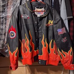 Vintage Rare Nascar Jeff Gordon Leather Jacket