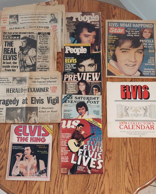 Elvis Magazines and Newspapers.  And Other Miscellaneous. 