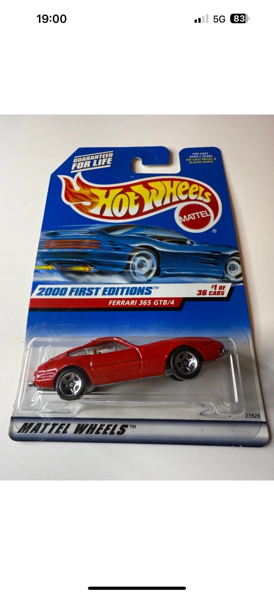 hot wheels 2000 first editions #1 of 36 cars ferrari gtb/4
