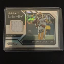 Jordan Love Prizm Silver Rookie Patch Card