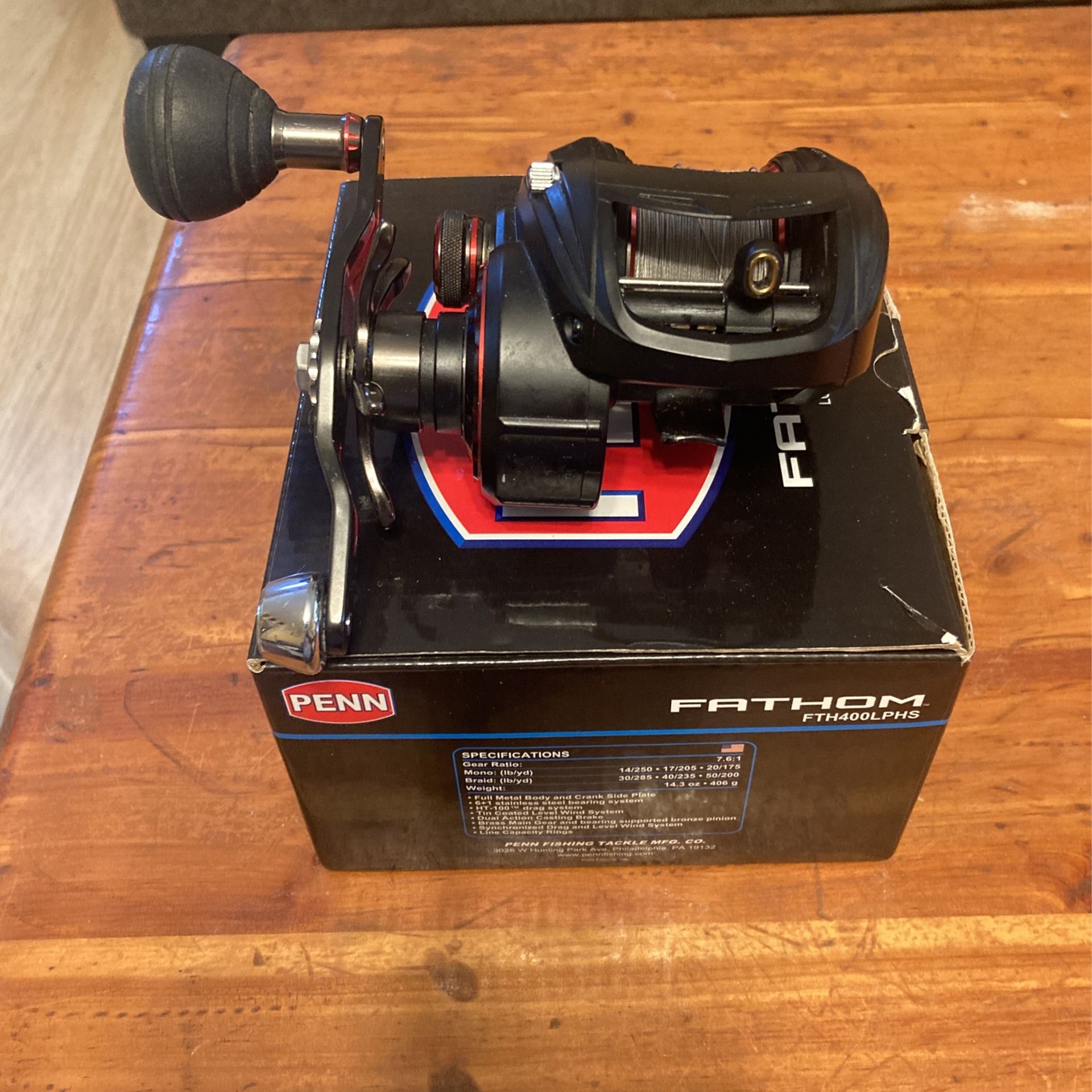 Penn Fathom Fth400lphs Filled With 40 Braid