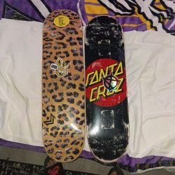 Two skateboard decks incomplete