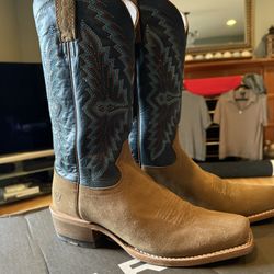 Dijon Roughout/Navy  Ariat Futurity Showman Boots 9D
