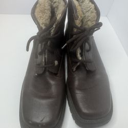 Barbo Sabrina II Brown Leather Ankle Boots Size 10M