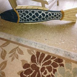 50" Wooden Fish Wall Decor Pickup Only Cash
