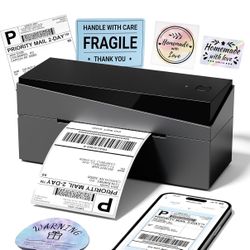 New Bluetooth Shipping Label Printer 4x6, 249BT Thermal Label Printer 4x6 for Small Business, Come With 20 Labels