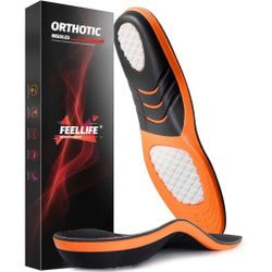  Plantar Fasciitis Relief Shoe Insoles [1-Pair], Arch Support Insoles, Running Athletic Gel Shoe Inserts, Orthotic Inserts for Arch Pain