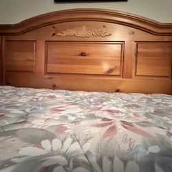 Solid Wood Queen Headboard & Mirror