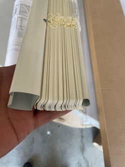 vinyl blinds, 35 inch by 72 inch, alabaster