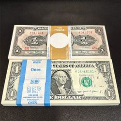 100 Billetes Consecutivos Americanos Y Mexicanos 