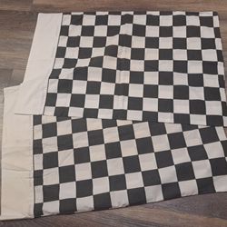 1990s Canon Checkered Pillow Cases Vintage 