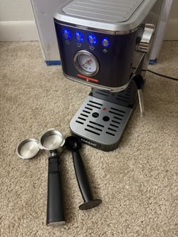 CHULUX Slim Espresso Machine with Milk Frother, 20 Bar Professional Italian Pump 