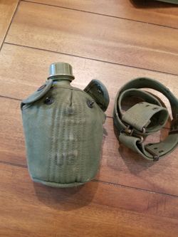 Military Canteen with Cover and Belt