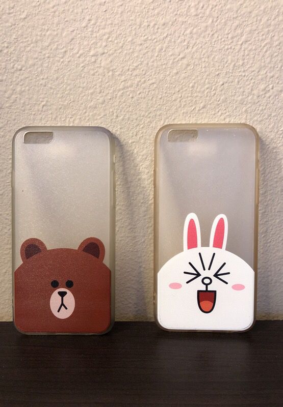 IPhone 6/7 phone case Line friends Brown and Cony