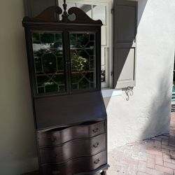 Stained Hardwood Secretary 