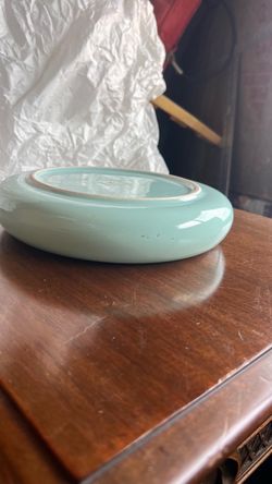Celadon Green Ceramic Shallow Bowl