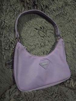 Valentino Orlandi Lavender Shoulder purse with Logo Charm