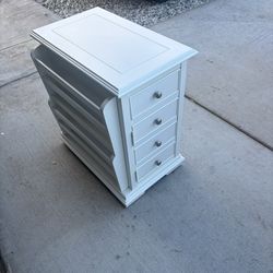 Side Table / Nightstand with Drawer & Cabinet