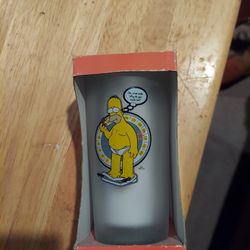 The Simpsons 2000 Hi Ball Frosted Glass