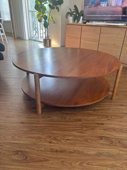 Round Wood Coffee Table