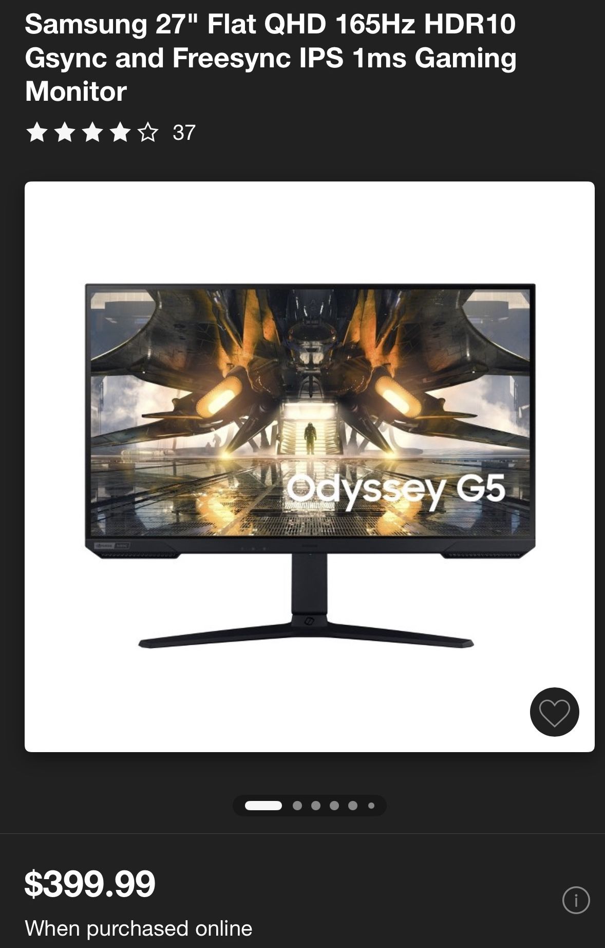 Samsung 27” Gaming Monitor