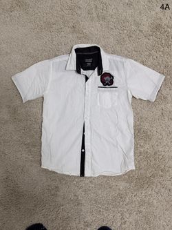 Triumph Tragedy Skull Button Up