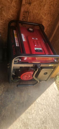 Portable Gas Generator Red and Black