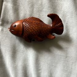 hand Carved Wooden Japanese Fish