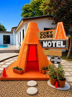Large Orange Cone Event Prop – 8’ Party Display