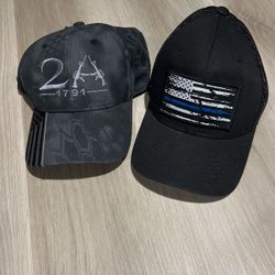 2A and thin Blue Line Baseball Caps 