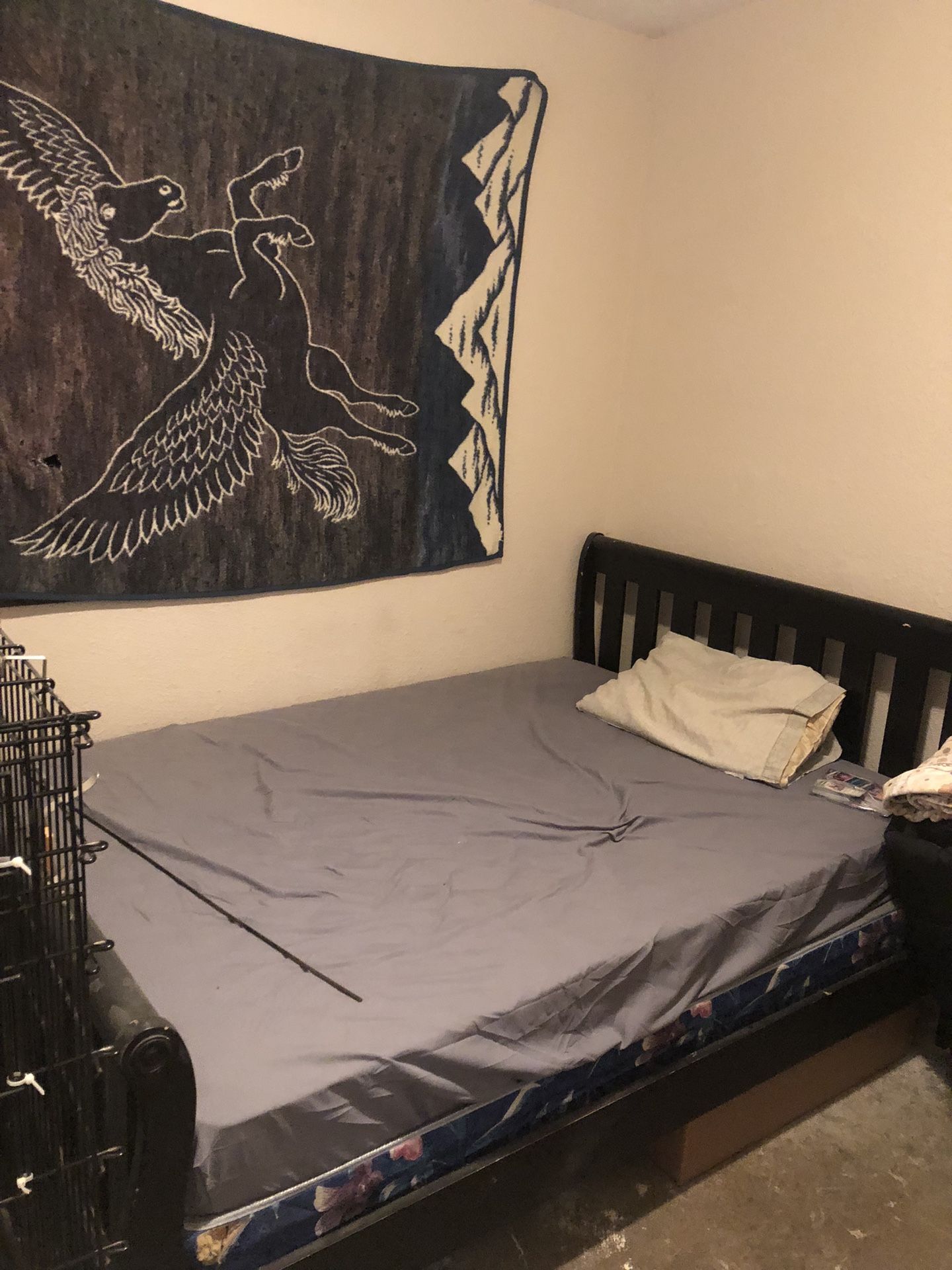 Wood Framed Full Sized Bed