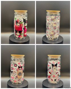 Kuromi & Hello Kitty Glass Tumblers