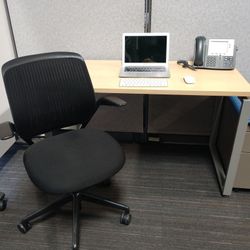 Black Office Chair Or 24"x48" Office Desk Or Bundle. 