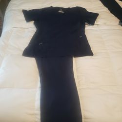 Women's Dark Blue Scrubs Size Medium Used And Good Condition