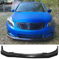 Fits 2008-2010 Honda Accord Sedan Mugen Style Front Bumper Lip PU Unpainted 3PCS