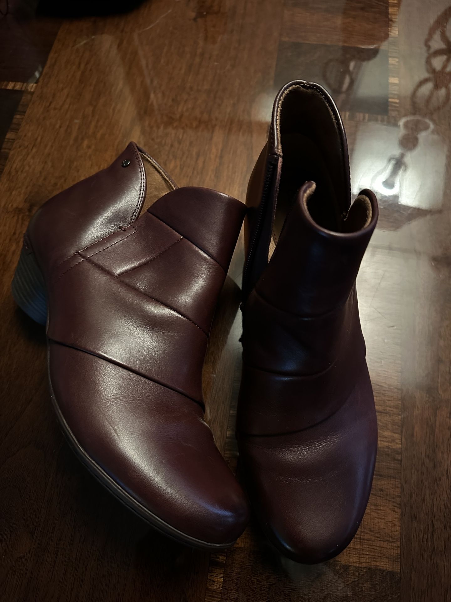 Burgundy Booties-Cobb Hill
