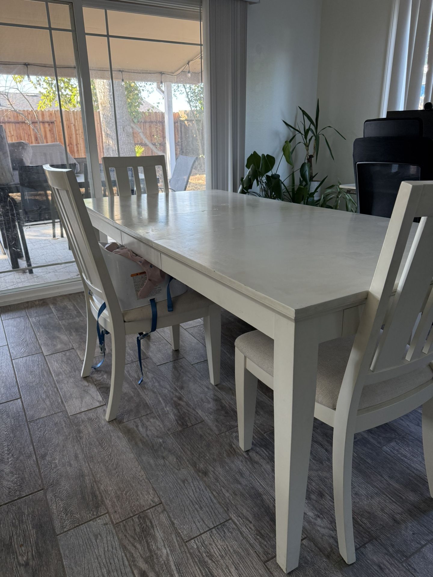 White Wood Kitchen Table $150