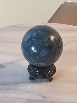 0.5 Lb (245g) Blue Apatite Sphere Quartz Crystal 