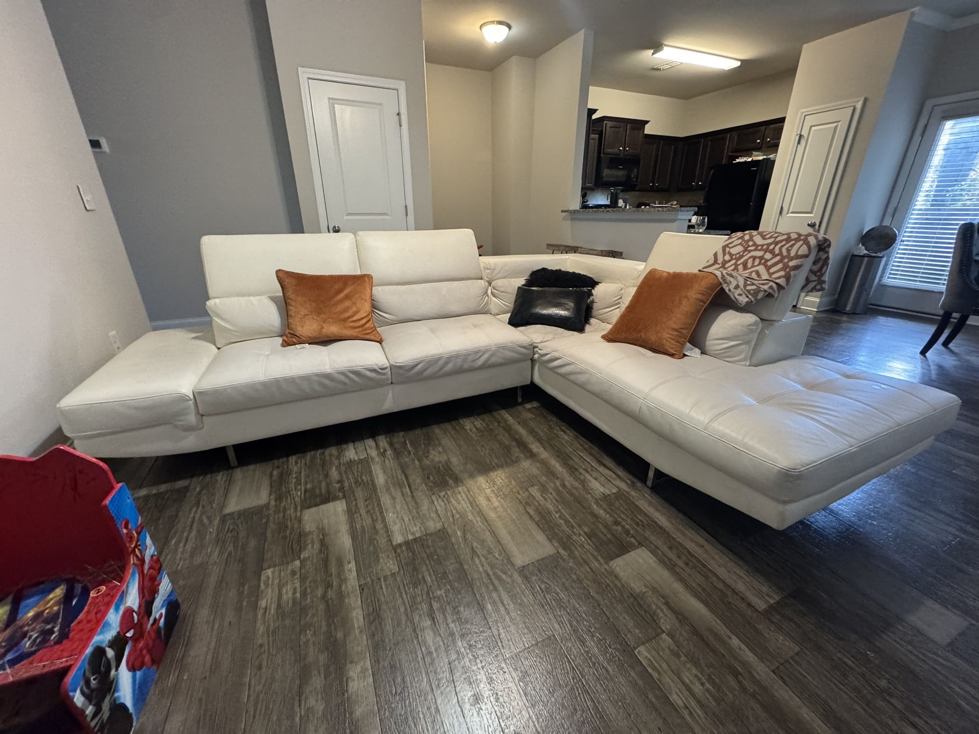 White Sectional Couch 